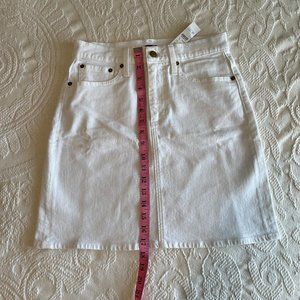 NWT! Jcrew denim mini skirt in white, 25